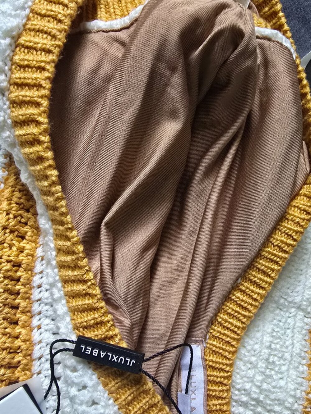 NWT JLUXLABEL Ivory/Yellow Destiny Knit Maxi Dress - Picture 5 of 5